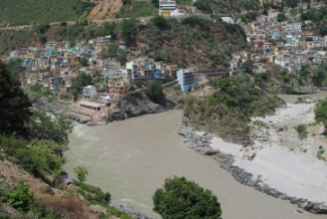 Alaknanda and Mandakini rivers confluence at Rudraprayag